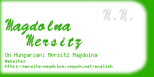 magdolna mersitz business card
